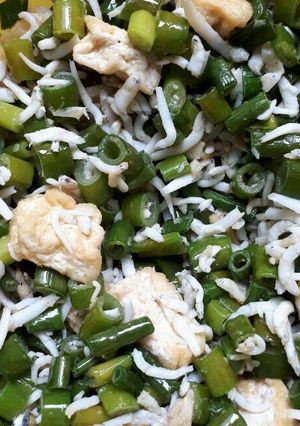 Foto resep Tumis bawang Prei (bunga bawang) tahu+teri medan