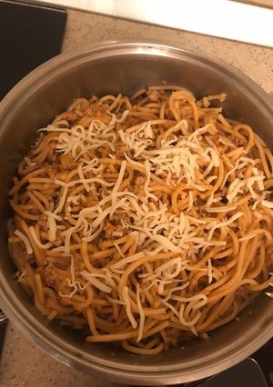 O poză a rețetei Spaghete Bolognesse.