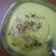 A picture of Instant Rasmalai.