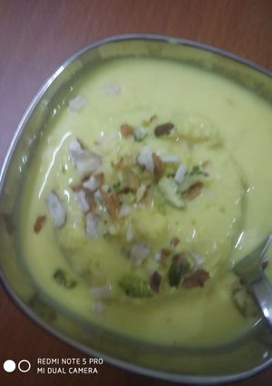 A picture of Instant Rasmalai.