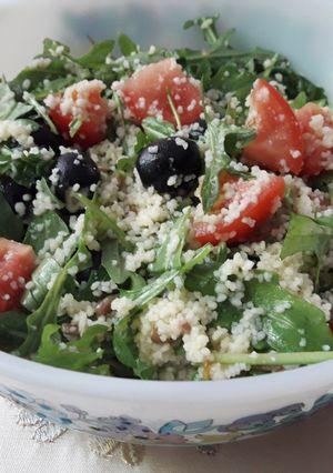 A picture of Couscous Salad with Arugula.