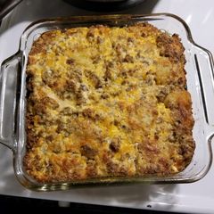 A picture of Tater tot casserole.