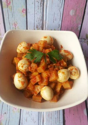 Foto resep Sambel goreng kentang & telur puyuh