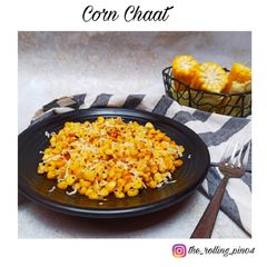 A picture of Italian style corn chaat.