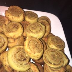 A picture of Homemade Bhakharwadi.