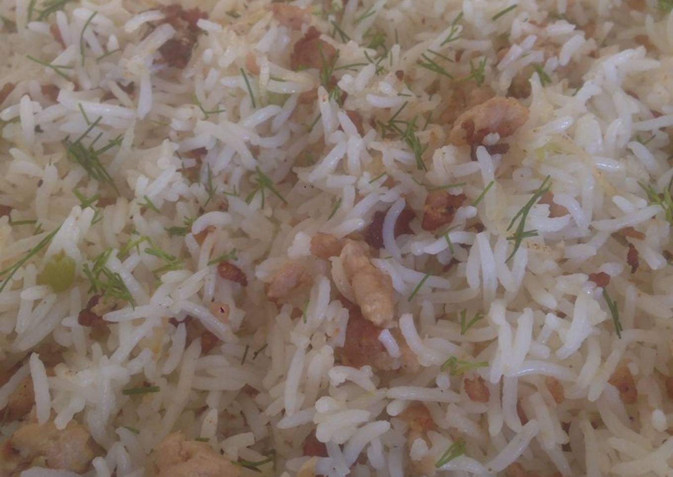 Czenpotrice with grained chicken and dill