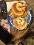 Ham & cheese bagels