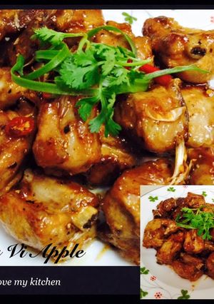 Hình của món sườn non ram.