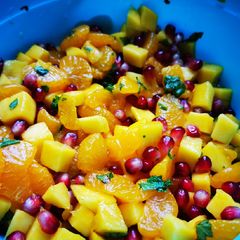 A picture of Mango pomegranate summer salad.