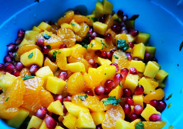 Recipe of Super Quick Homemade Mango pomegranate summer salad