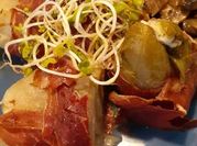 Una foto de endivias con queso al horno