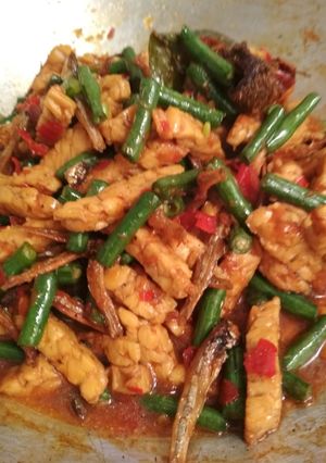 Foto resep Tumis kacang panjang teri jengki
