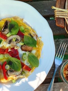 Gombás rántotta recept fotója