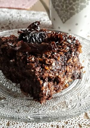 Zdjęcie przepisu Pieczona owsianka czekoladowa z bakaliami #babyfartuch.
