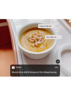 Hình của món Cháo tôm bằm 🦞 bí đỏ.