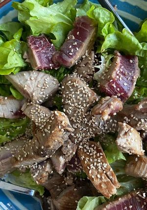 Une photo de Salade au thon mi cuit