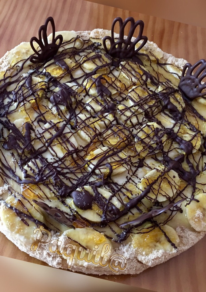 Una foto de Tarta Plátano-Chocolate-Galletas 🍌🍫🍪sin horno