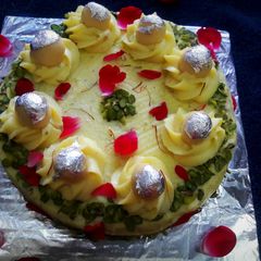 A picture of #Shivratri    Fast (vrat)Rasmalai cake.