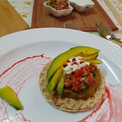 A picture of Avacado and sweet potato galouti.