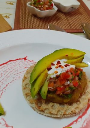 A picture of Avacado and sweet potato galouti.