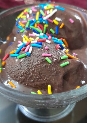 A picture of Chocolate ice-cream.