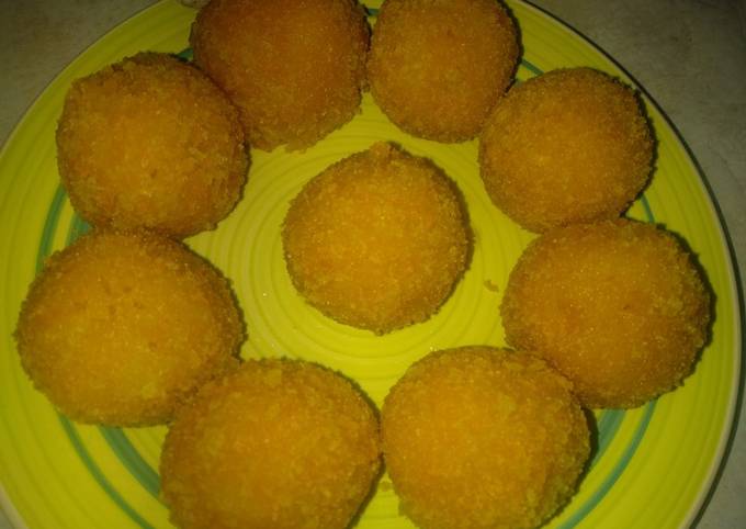 Resep Bola2 ubi isi coklat Anti Gagal