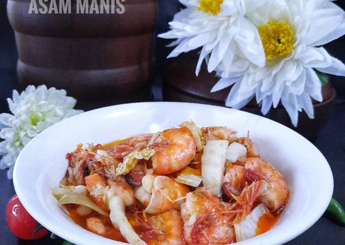 Sawi Udang Asam Manis