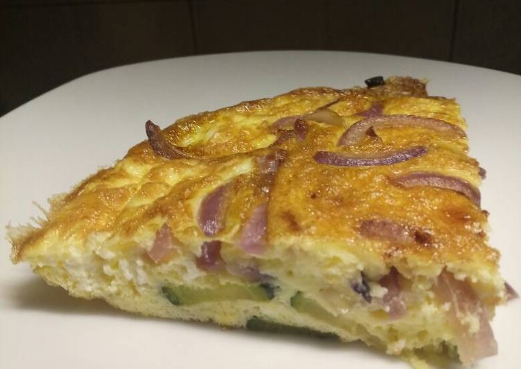 Feta and caramelised red onion omelette