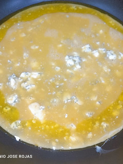 Una foto de Tortilla de queso Cabrales