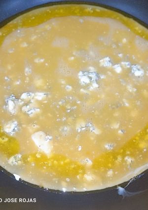 Una foto de Tortilla de queso Cabrales
