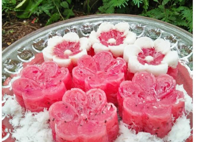 Ternyata ini lho! Cara mudah membuat Kue bihun buah naga dijamin sempurna
