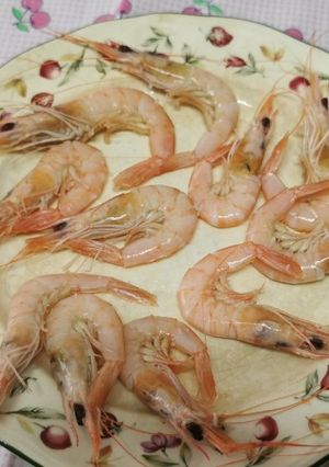 Una foto de Gambas blancas cocidas