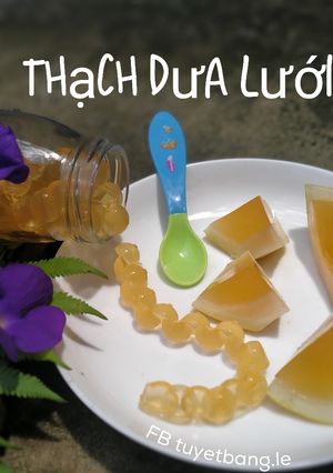 Hình của món Ăn dặm cho bé: Thạch dưa lưới.