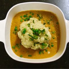 A picture of Bake cauliflower with spicy gravy..!!!.
