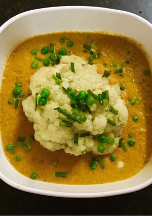 A picture of Bake cauliflower with spicy gravy..!!!.