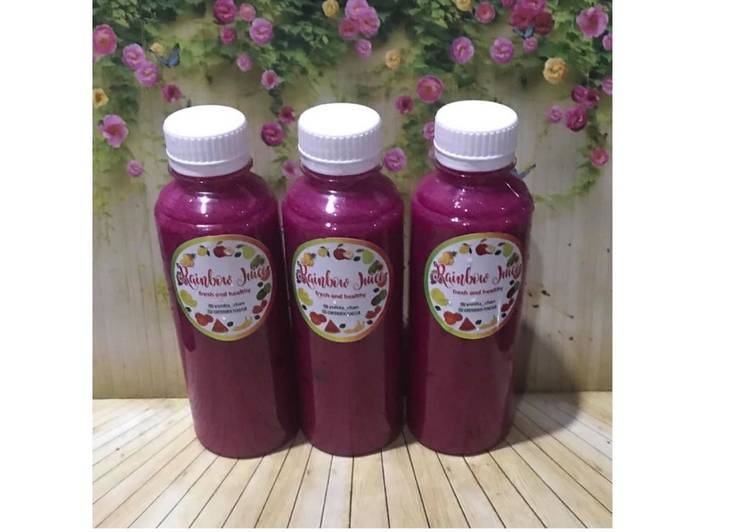 Langkah Mudah untuk Membuat Diet Juice Mango Dragon Fruit Lime Red Radish Plum yang Bikin Ngiler