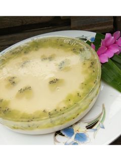 Foto resep Puding kiwi susu