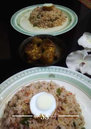 A picture of "Schezwan Veg. Fried Rice" #Cookpad.