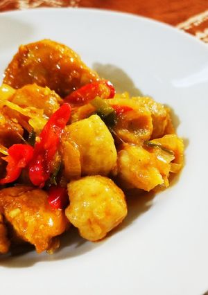 Foto resep Ayam & Pentol Pedas