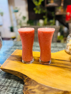 عکسی از دستور نوشیدنی هندوانه و توت فرنگی🍓🍉