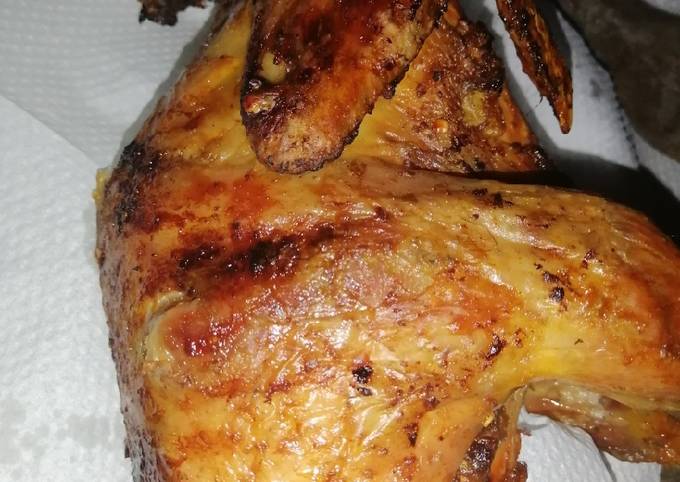 Baked whole chicken (kienyeji)