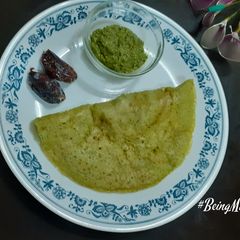 A picture of Yellow Moong Dal Dosa.