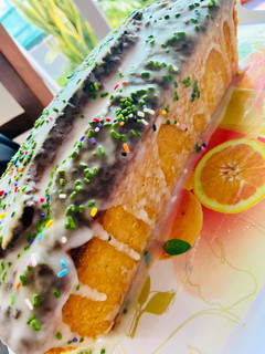 Una foto de BUDÍN 🍋🍊CÍTRICO🍋🍊CON POLENTA INSTANTÁNEA (en licuadora)