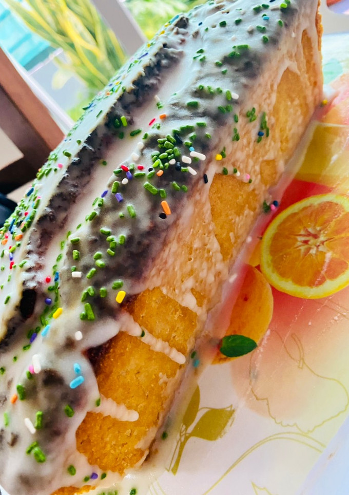 Una foto de BUDÍN 🍋🍊CÍTRICO🍋🍊CON POLENTA INSTANTÁNEA (en licuadora)