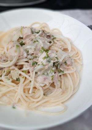 Foto resep Spaghetti with creamy sauce