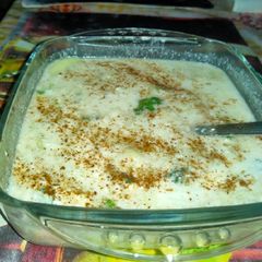 A picture of Cucumber mint raita.