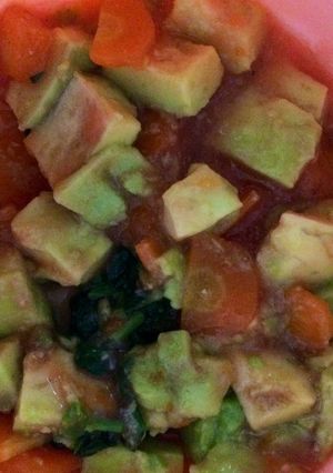 Foto resep MPASI alpukat bayam wortel brokoli jus tomat & stoberi