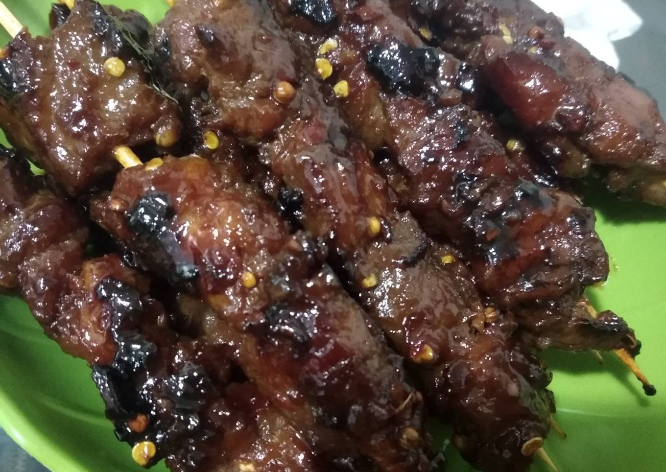 Sate babi manis pedas teflon
