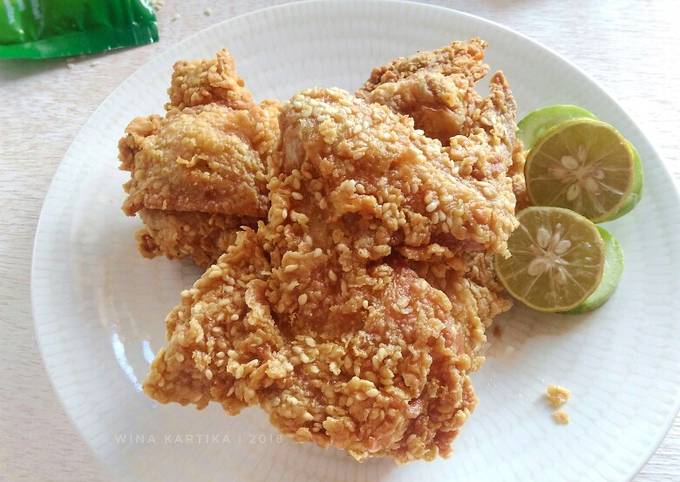 Ayam Goreng Tepung Dengan Wijen #Bandung_RecookLisa_Kitchen