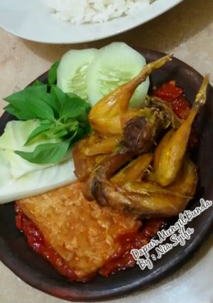 Foto resep Burung Puyuh Goreng & Tempe Penyet